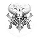 viking armor tattoo design idea