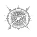 Galactic drilling rig tattoo design idea