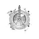 Galactic drilling rig tattoo design idea