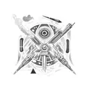Galactic drilling rig tattoo design idea