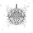 Galactic drilling rig tattoo design idea