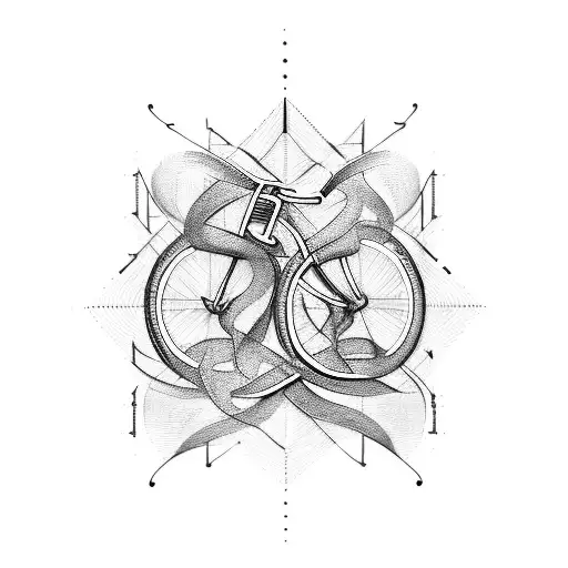 A bike chain forming the word 'Mother' in an elegant script font tattoo design idea