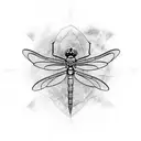Dragonfly, blue color  tattoo design idea
