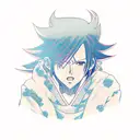 Anime character surrounded by a flock of Itachi crows tattoo design idea