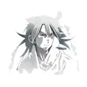 Anime character surrounded by a flock of Itachi crows tattoo design idea