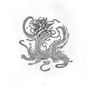 monkey king fighting a dragon tattoo design idea