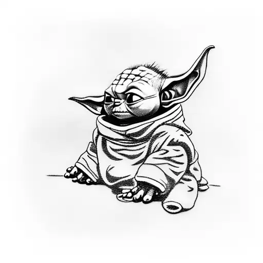 Baby yoda #babyoda #ai #tattoo