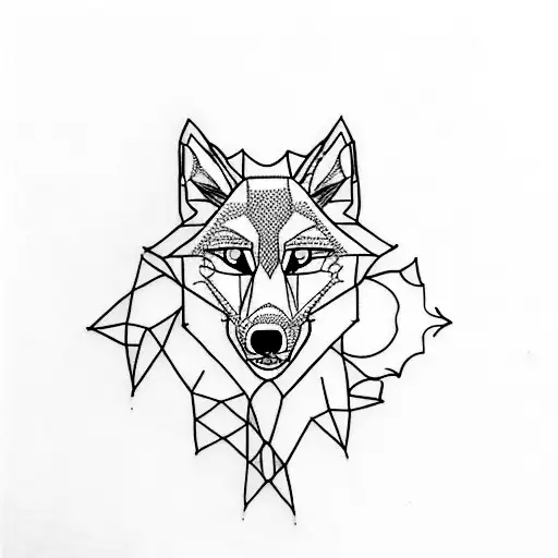 A minimalist tattoo featuring a lone wolf, symbolizing El lobo tattoo design idea