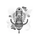 DIVING tattoo design idea