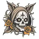 small tattoo of ghost face tattoo design idea