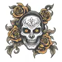 small tattoo of ghost face tattoo design idea