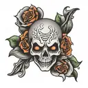 small tattoo of ghost face tattoo design idea