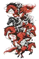 four horsemen of the apocalypse tattoo design idea