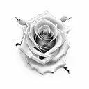 Rose ladybird tattoo design idea