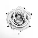 Rose ladybird tattoo design idea