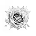 Rose ladybird tattoo design idea