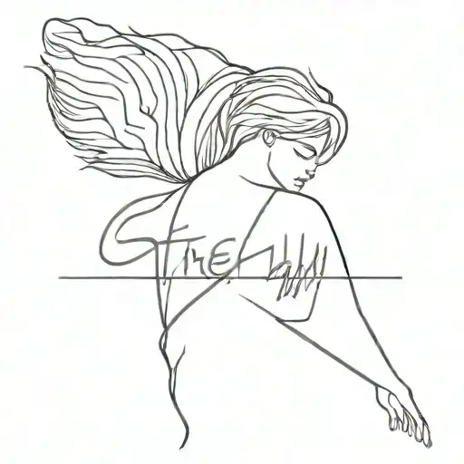 Strength  tattoo design idea