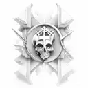 holy cross made from a broken sword  tattoo design idea