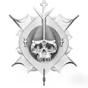 holy cross made from a broken sword  tattoo design idea