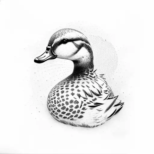 duck tattoo design idea