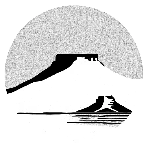 table mountain  tattoo design idea