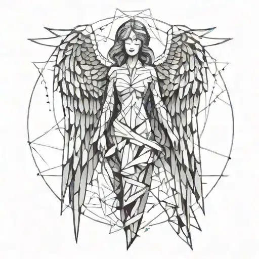 angel lost loved one tattoo design idea