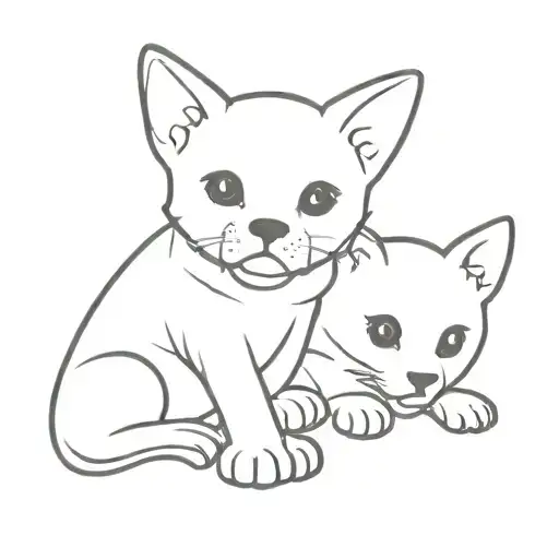 Jojo and O with paw tattoo design idea