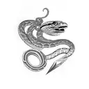 2003 in Roman numerals with snake tattoo design idea