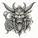mongolian devil tattoo design idea