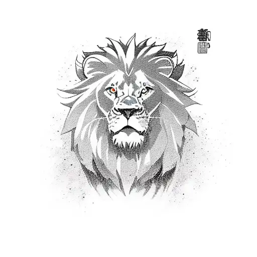 Lion anime naruto tattoo design idea