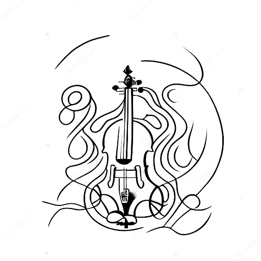 cello tattoo design idea