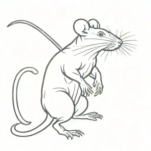 nyc rat working tattoo design idea