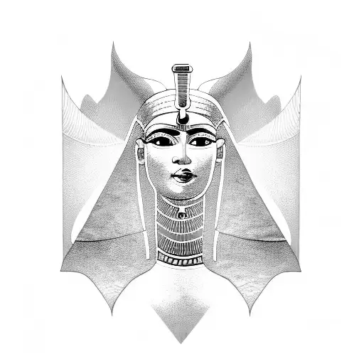 Isis as an ancient Egyptian goddess tattoo design idea