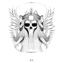 Full body Isis goddess tattoo design idea