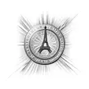 Paris marathon tattoo design idea