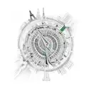 Paris marathon tattoo design idea