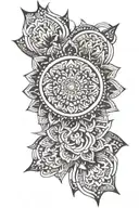 Mandala stile chinese tattoo design idea