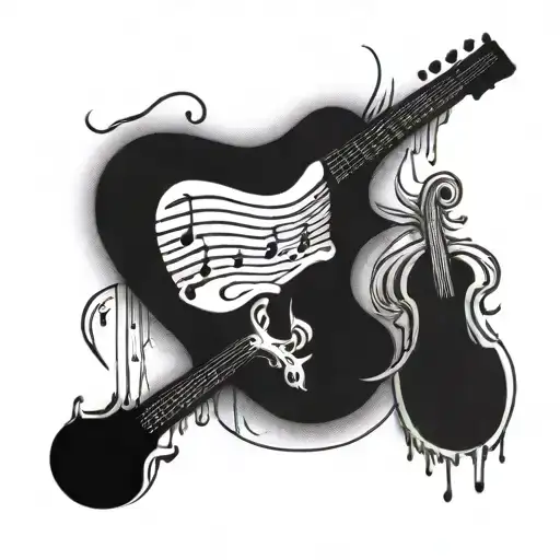 Music and sobriety tattoo design idea