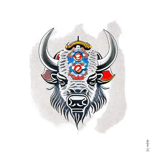 Bison  tattoo design idea