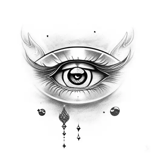 Evil Eye tattoo design idea