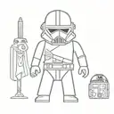 tiny simple star wars tattoo design idea