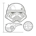 tiny simple star wars tattoo design idea