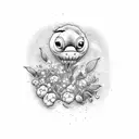 stich smooking weed  tattoo design idea