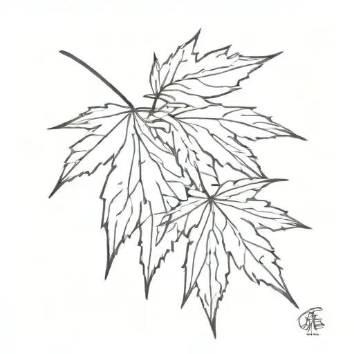 japanese canadian maple leaf anime style tattoo tattoo design idea
