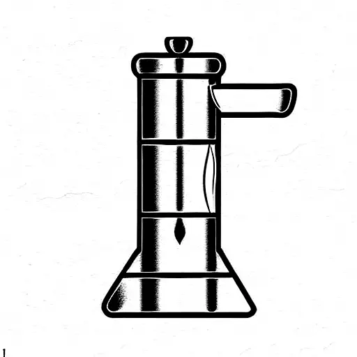 Italian moka pot tattoo design idea