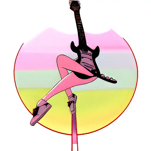 neo soul guitar tattoo design idea