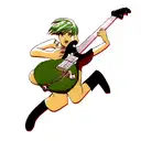 neo soul guitar tattoo design idea