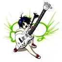 neo soul guitar tattoo design idea