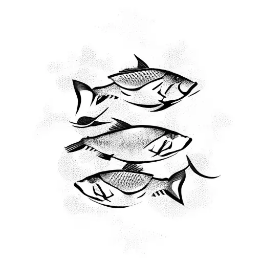 2 fish father daughter tattoo design idea