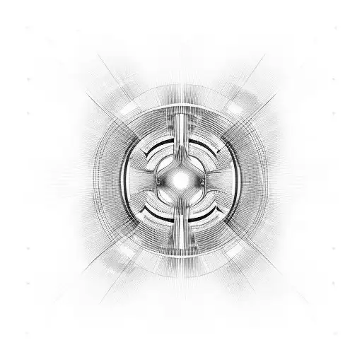 abstract lines that resemble the design of a Formula 1 car seen from above  tattoo design idea